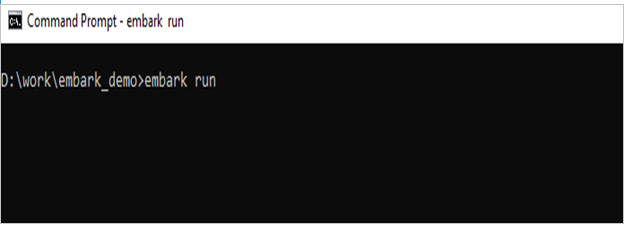 Embark Run in Demo
